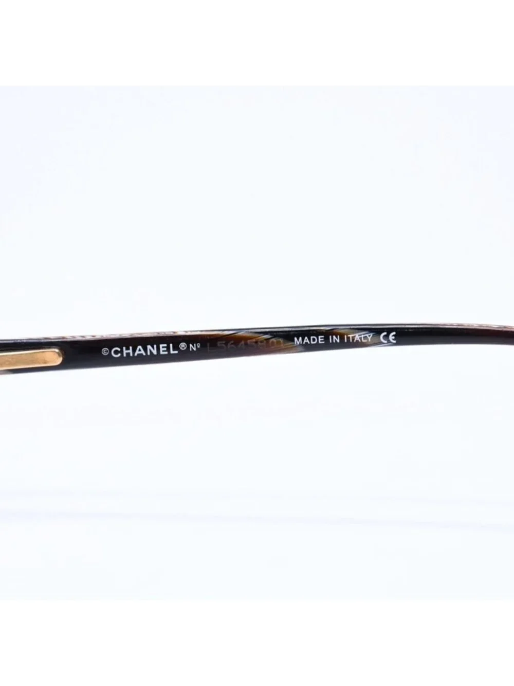 Chanel Rimless Sunglasses Eyewear CC Logo Marble Purple